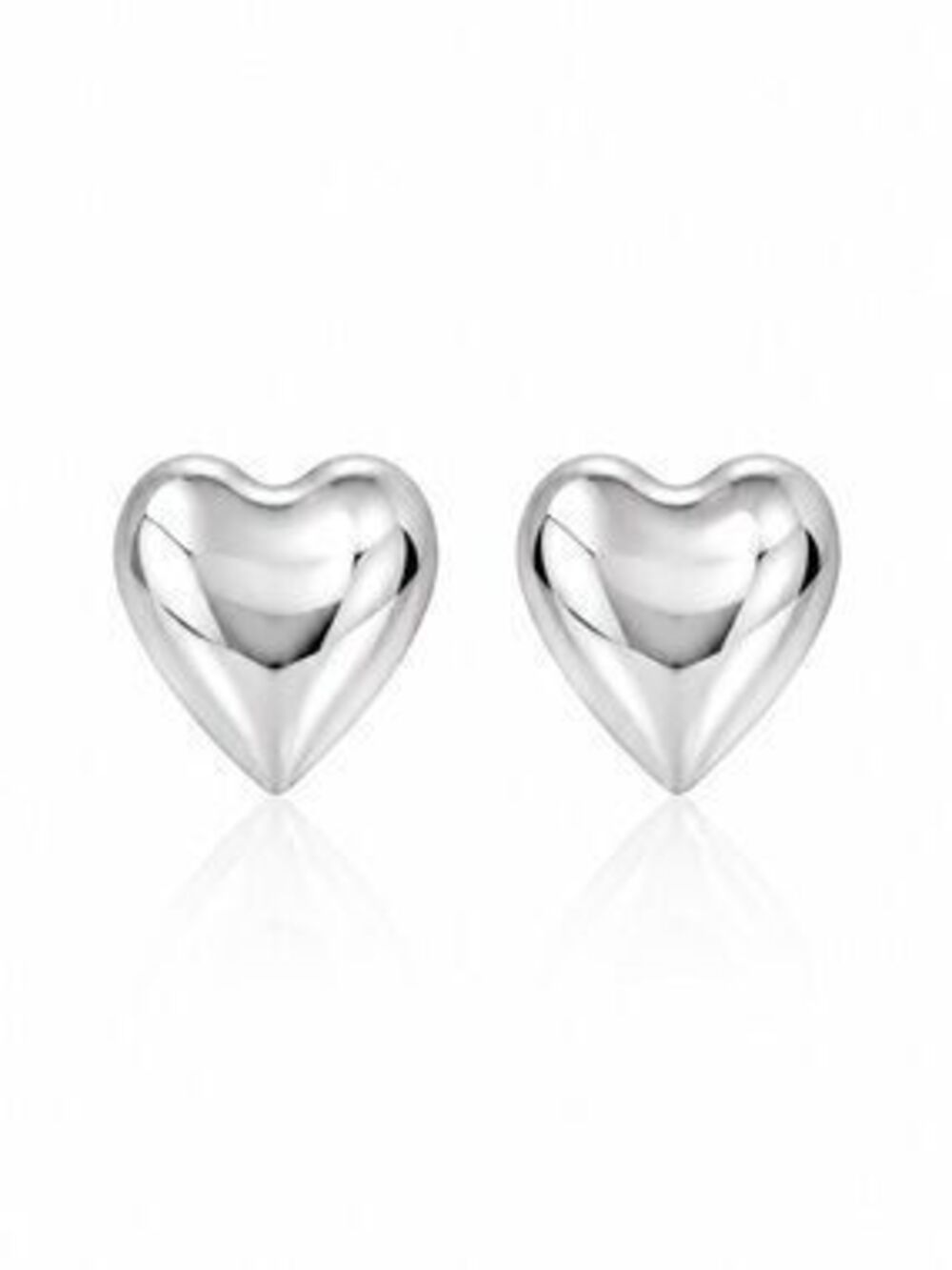Silver Heart Stud Earrings